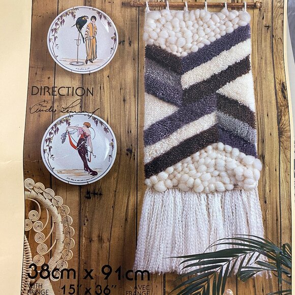 Vintage 70s Aronelle Wall Hanging Craft Kit Weaving Rug Hooking 2511 - Picture 1 of 5